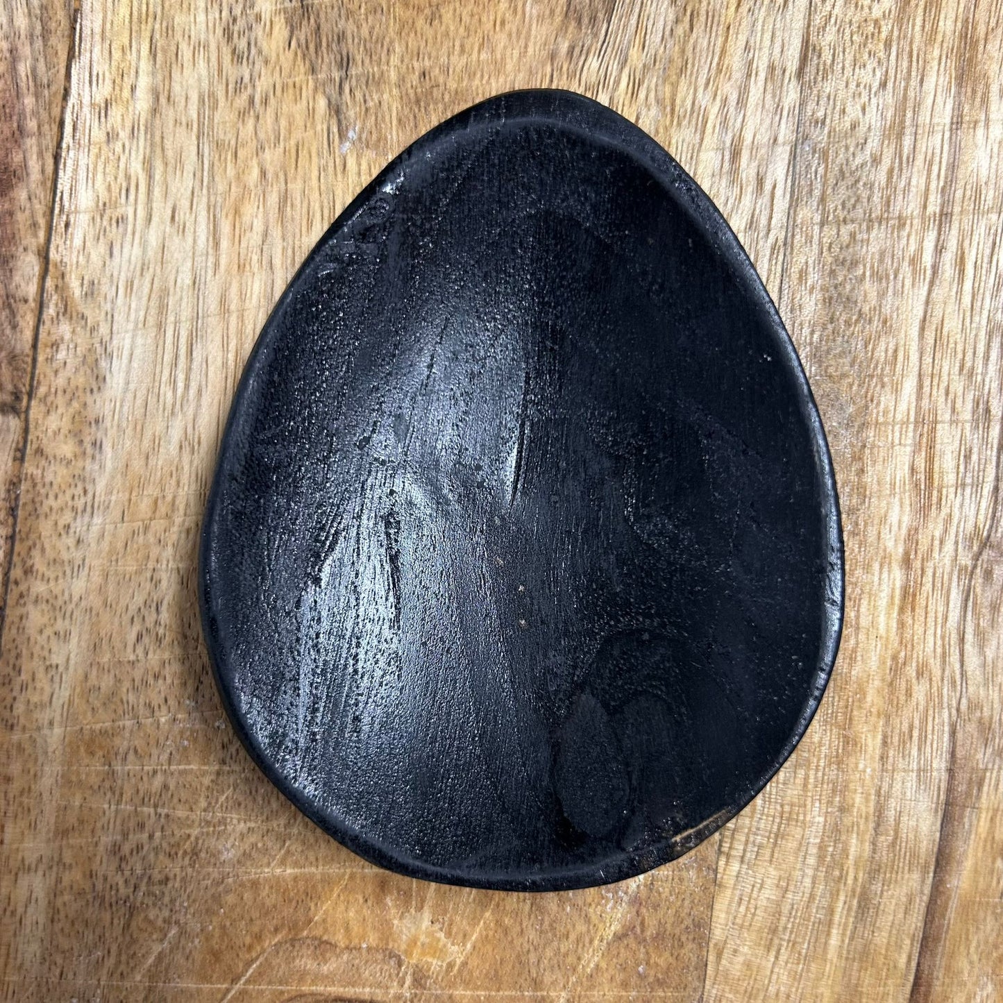 Schaaltje Teak Zwart Egg ByBazz